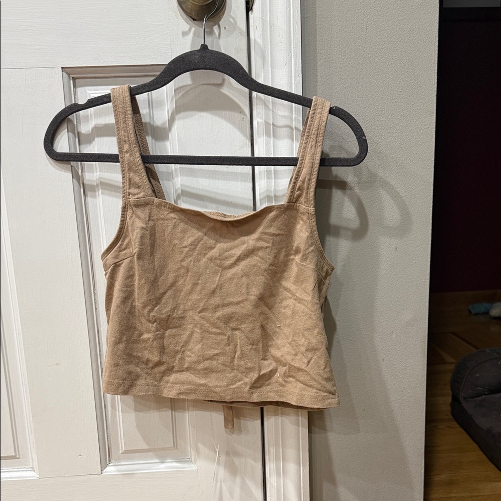 Free People Tan Crop Top